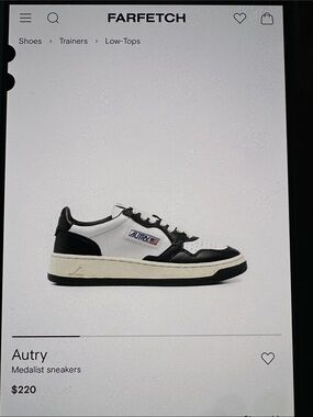 Autry Medalist Low-Top Sneakers in White and Black